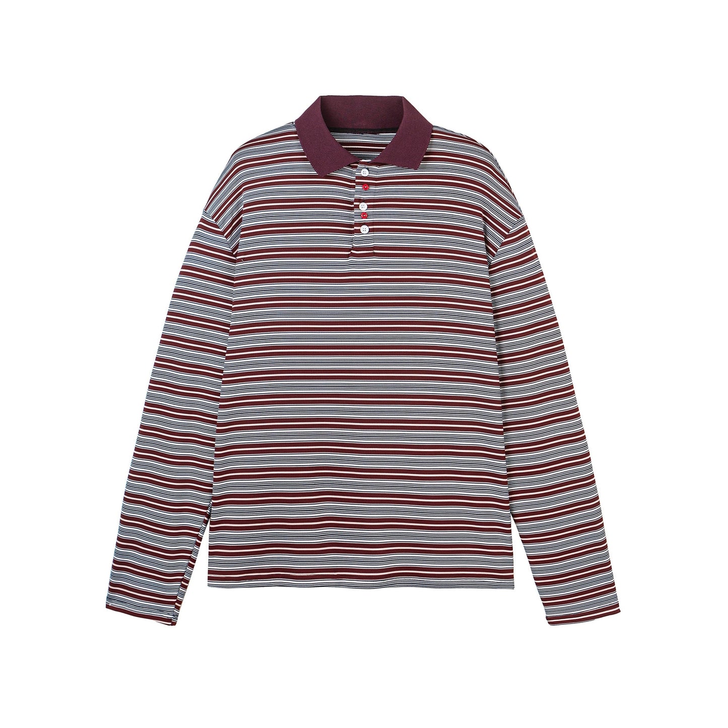 Long Sleeve Button One Obvious Relaxed Fit Polo Collar