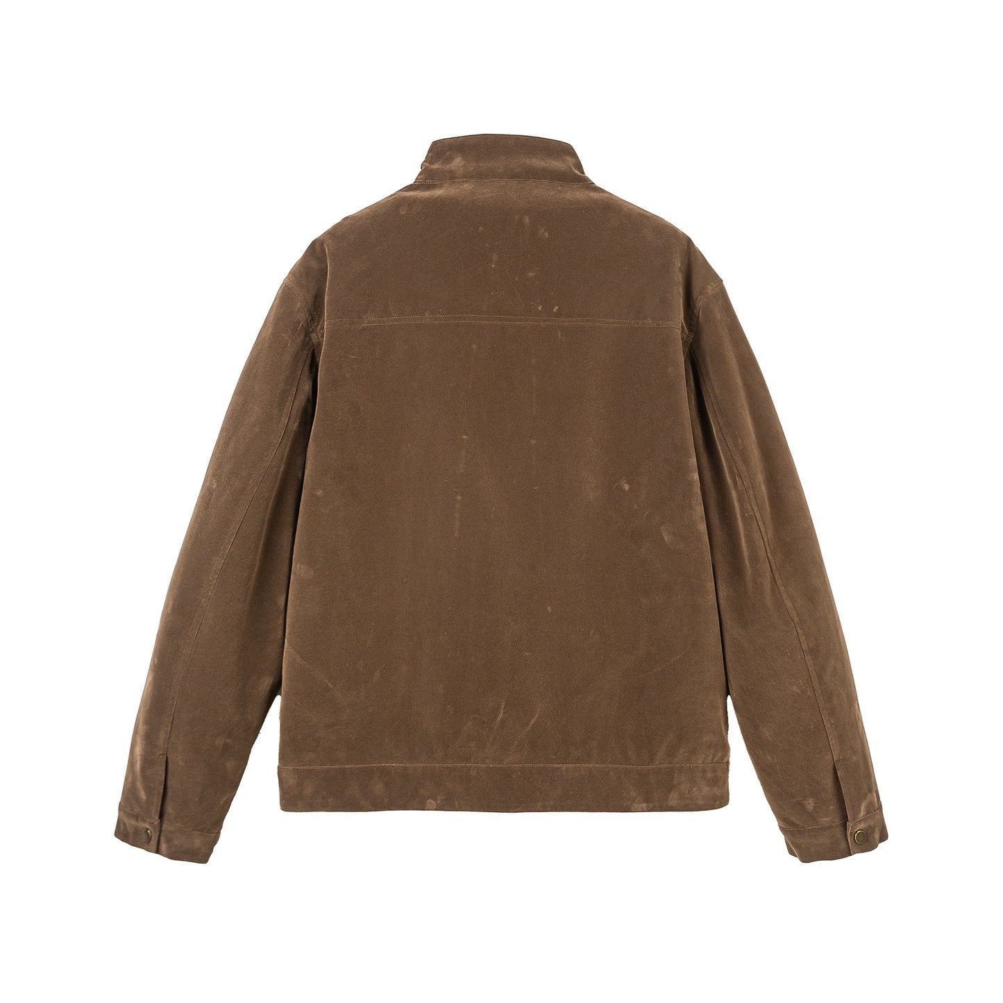 Small Batch Design Suede Stand-Up Collar Loose Versatile Jacket