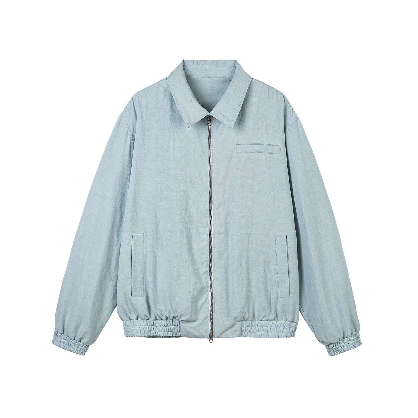 Linen Button Notch Lapel Loose Fit Jacket