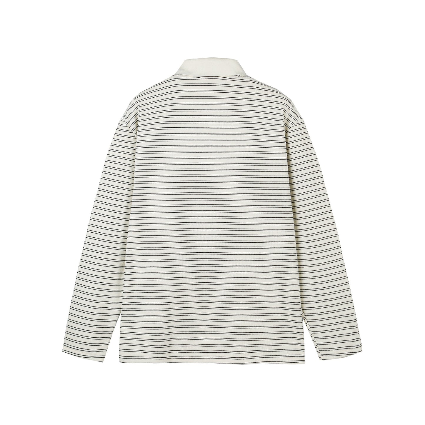 Long Sleeve Polo Shirt Unisex Relaxed Loose Fit Turn-down Collar Base